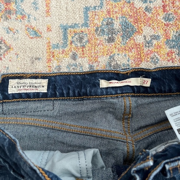 Levi’s Wedgie Straight denim blue jeans - Picture 3 of 8